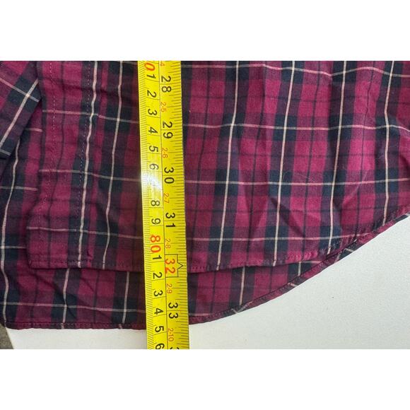 ELY Cattleman Men XXL  Red Plaid  Pearl Snap Long Sleeve Button Shirt Western - Picture 6 of 6